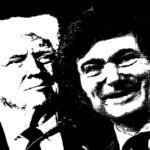 TRUM MILEI BLANCO NEGRO