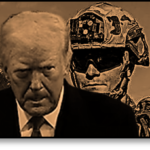 Amenaza geopolítica TRUMP SOLDADO DETRÁS